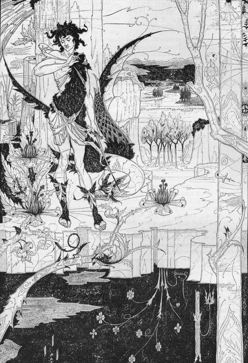 Siegfried, zákon II, c1893 od Aubrey Beardsley