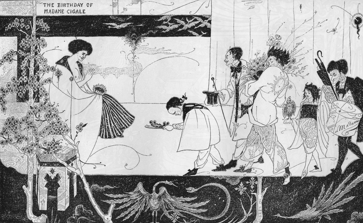 Narozeniny Madame Cigale, c1893 od Aubrey Beardsley