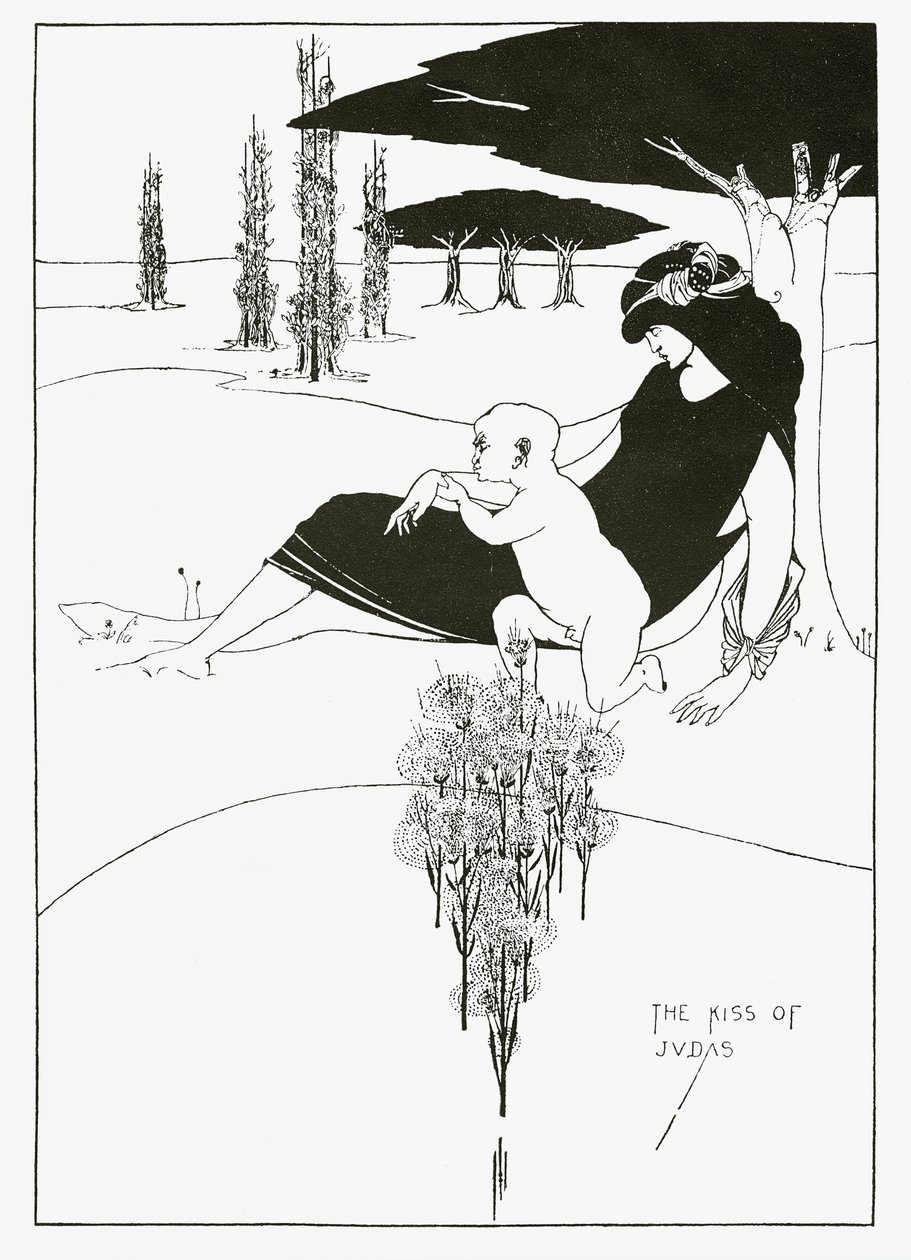 Jidášův polibek, 1893 od Aubrey Beardsley