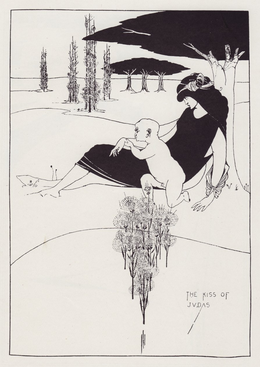 Jidášův polibek, 1893. od Aubrey Beardsley