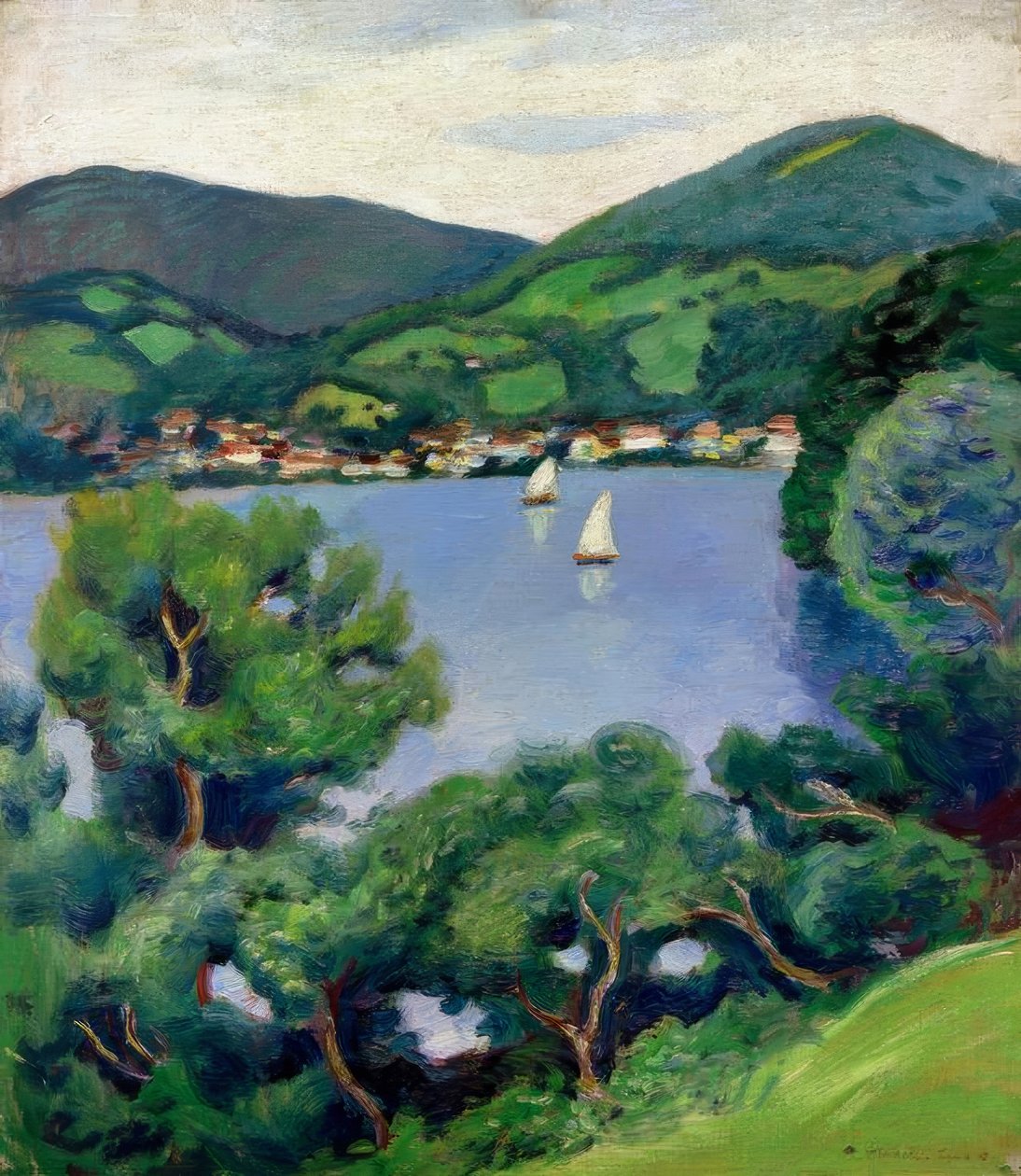 Pohled z Tegernsee od August Macke