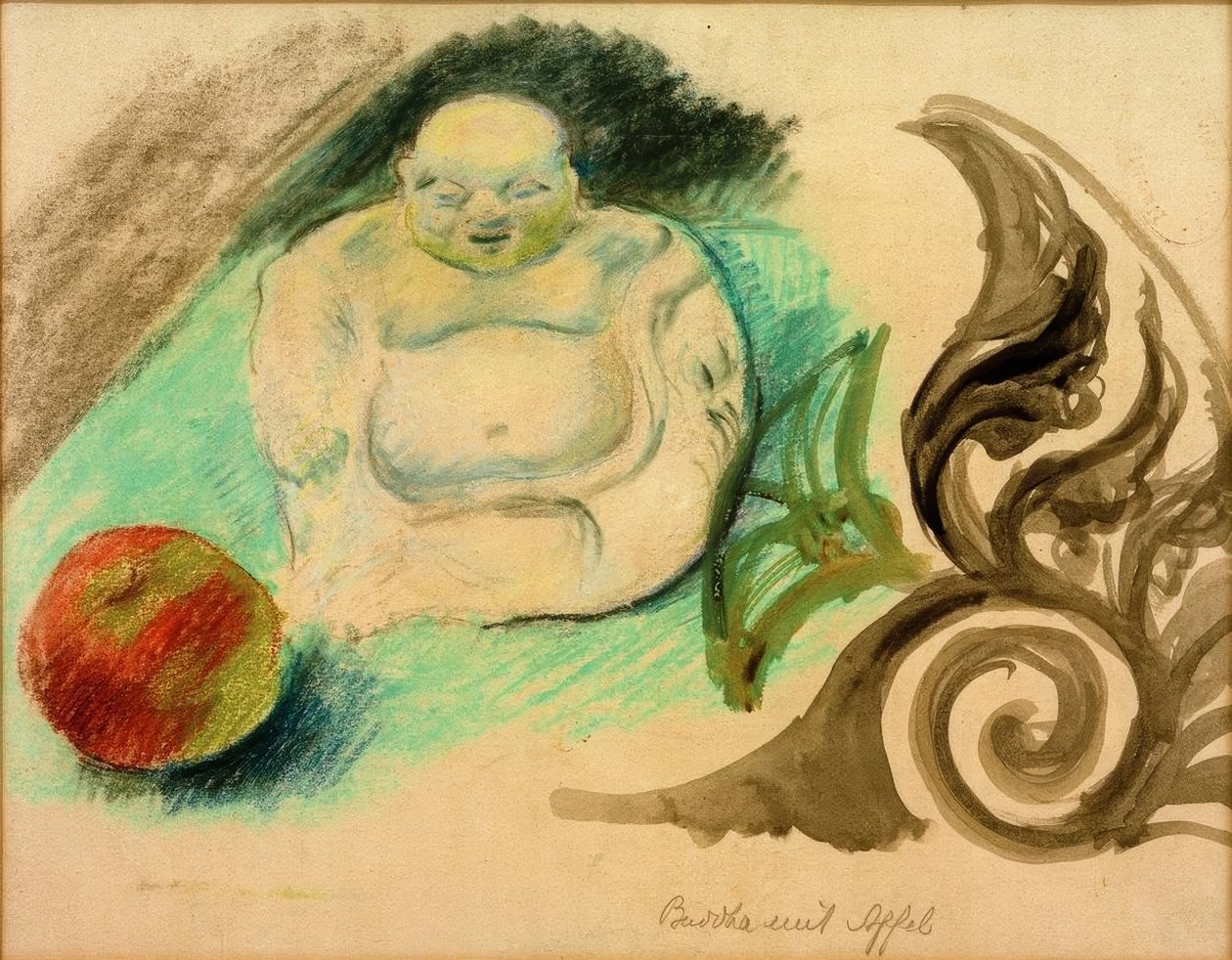 Buddha s jablkem od August Macke