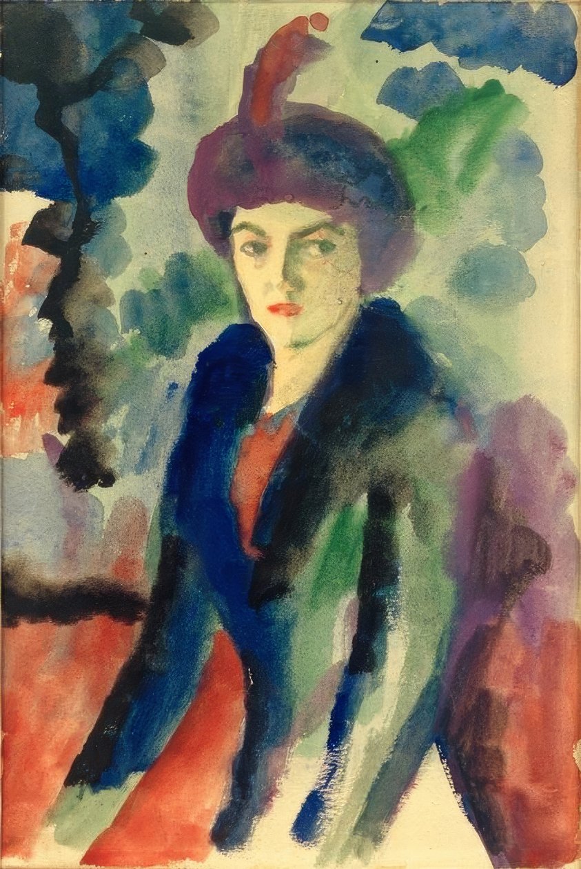 Portrétní studie Elisabeth Macke od August Macke