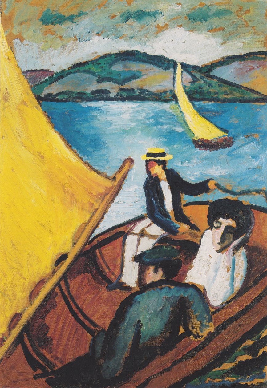 Plachetnice na Tegernsee od August Macke