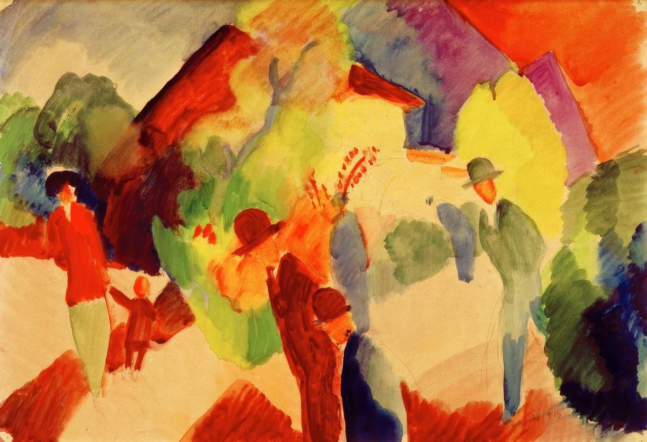 Chodci v parku od August Macke