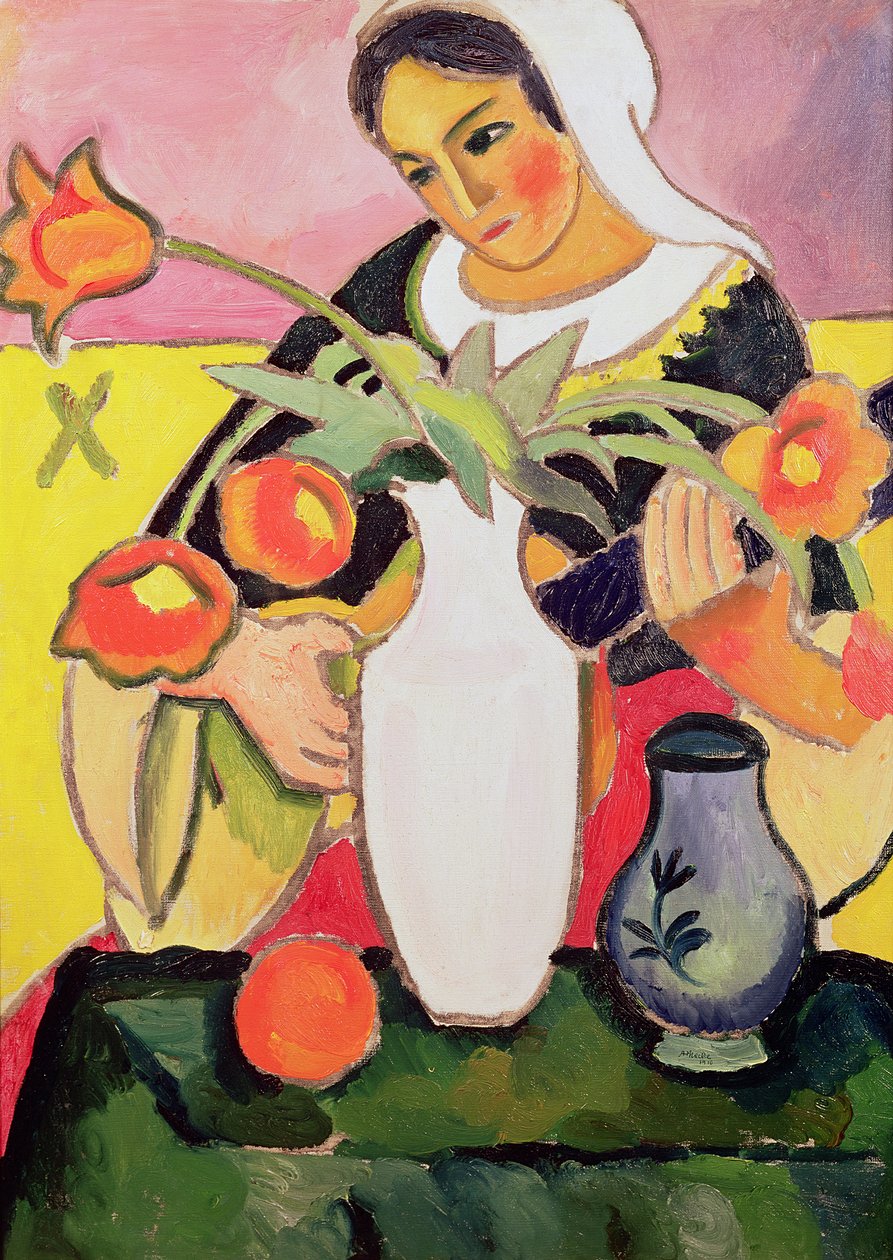 Lute Player, 1910 od August Macke