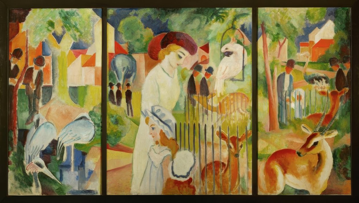 Triptych: Velká zoologická zahrada od August Macke