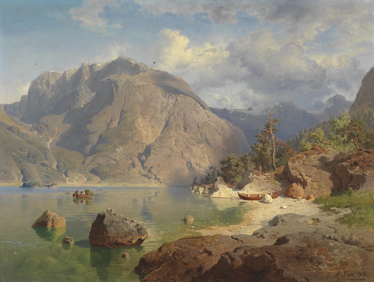Horské jezero od August Wilhelm Leu