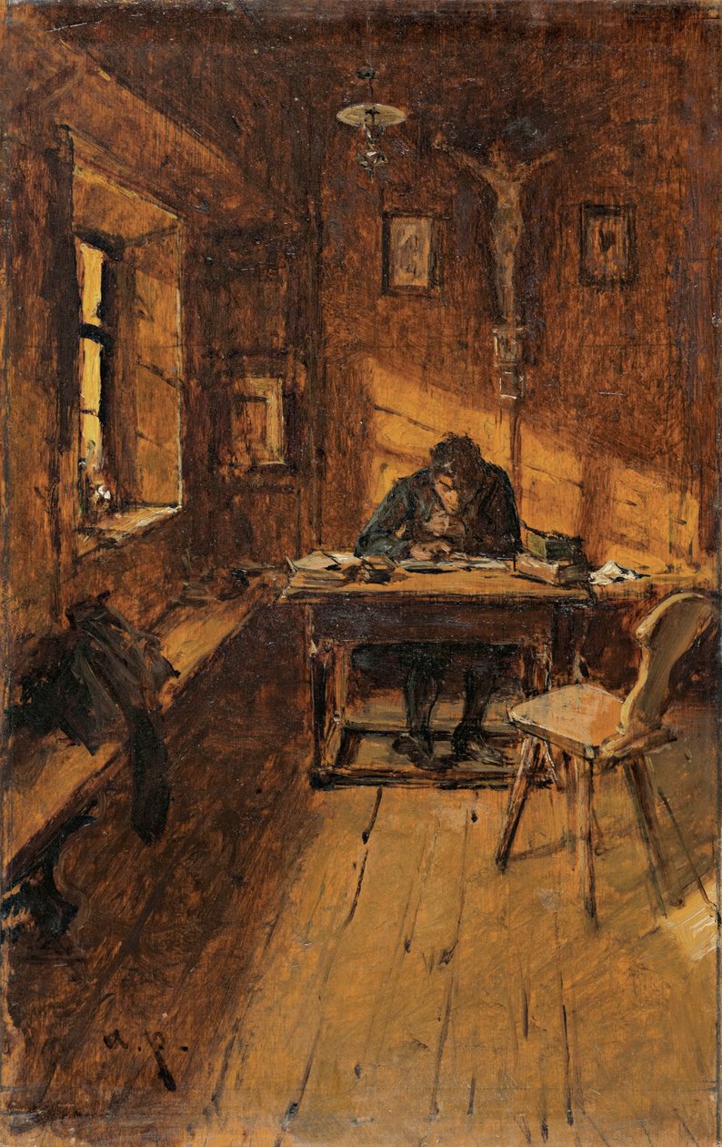 Vesnický písař od August von Pettenkofen