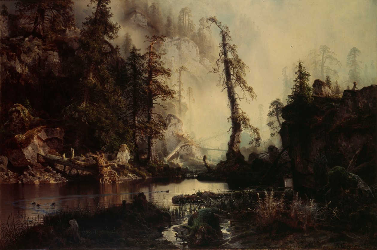 Černé jezero od August Cappelen