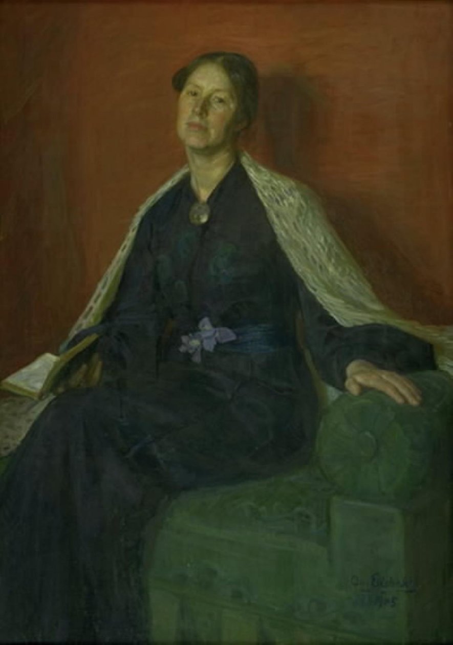Portrét dámy od August Eiebakke