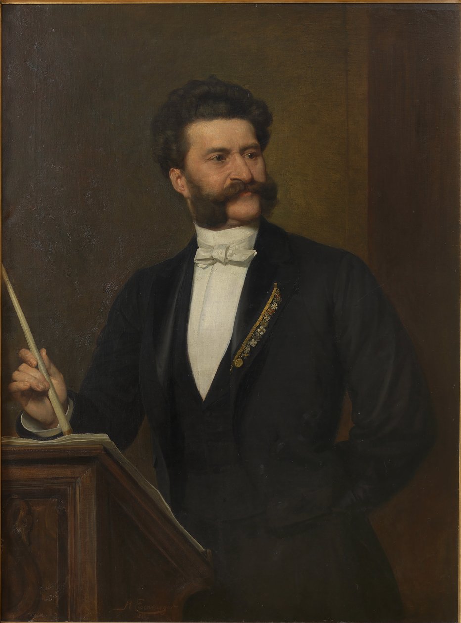 Portrét Johanna Strausse 1825-1899, 1888. od August Eisenmenger