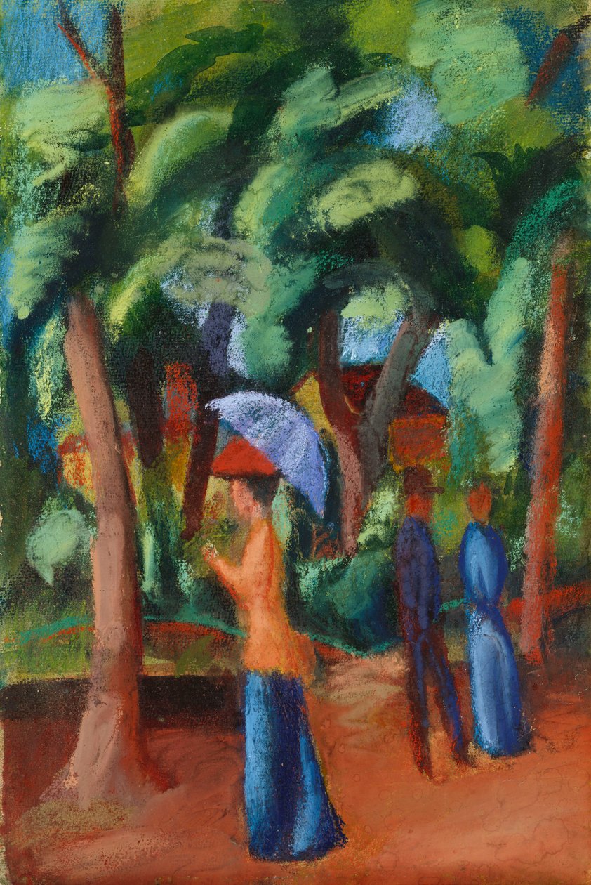 Procházka v parku, 1914 od August Macke