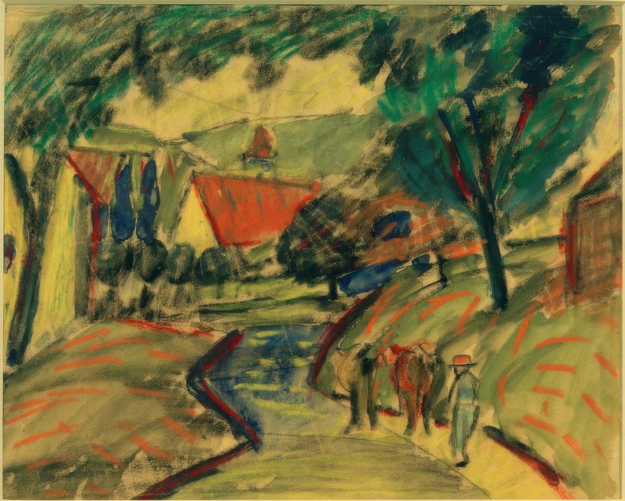 Vesnická ulice v Kandern II od August Macke