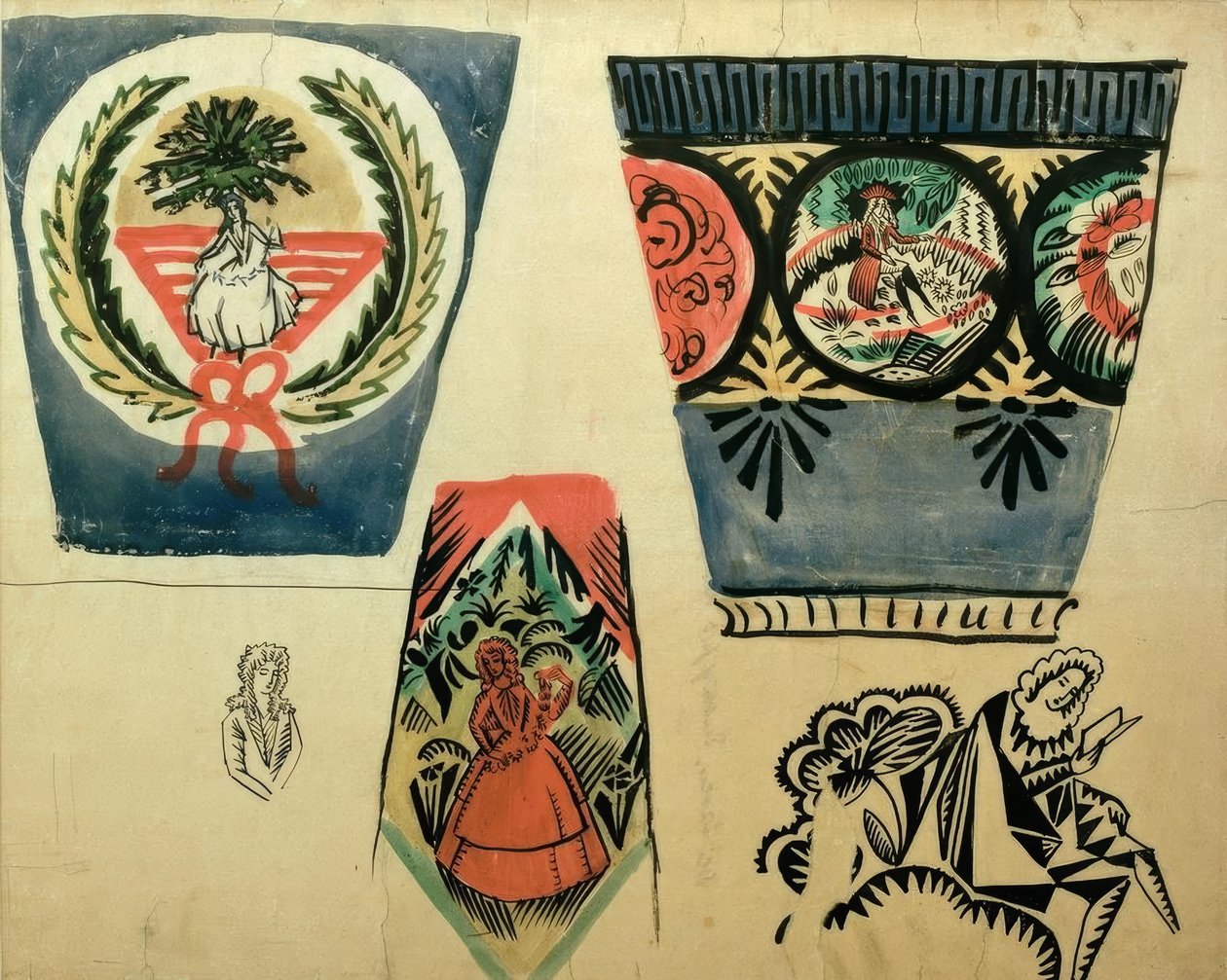 Tři vázy od August Macke