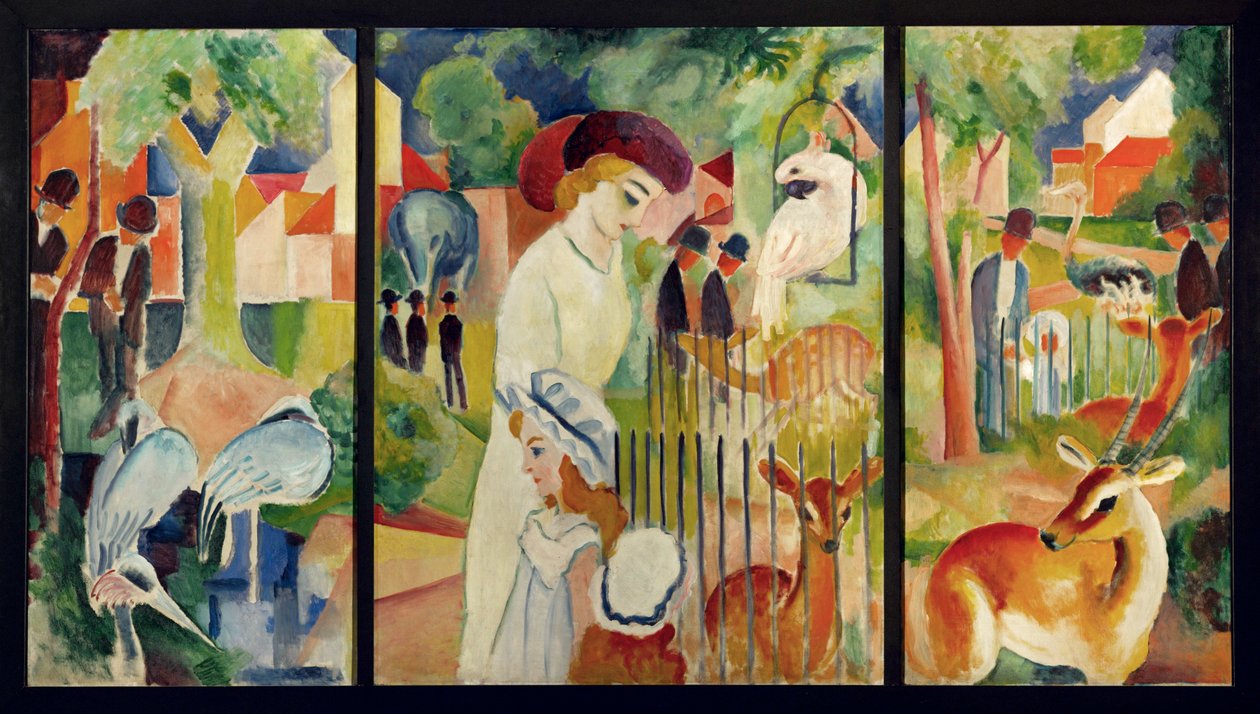 Velká zoologická zahrada ... (olej na plátně) od August Macke