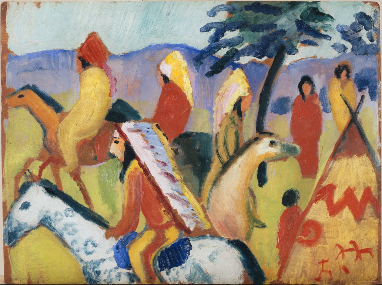 Indiáni na koni od August Macke