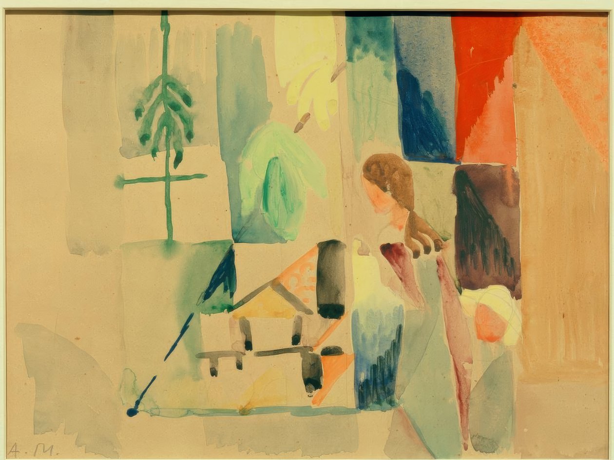 Děti u zelináře II od August Macke