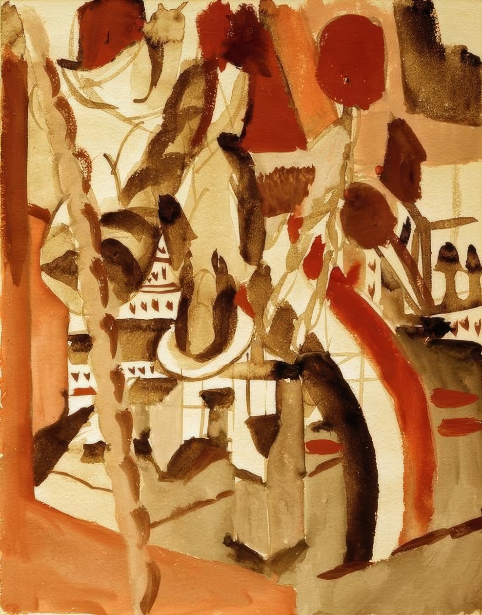 Dívka před městem od August Macke