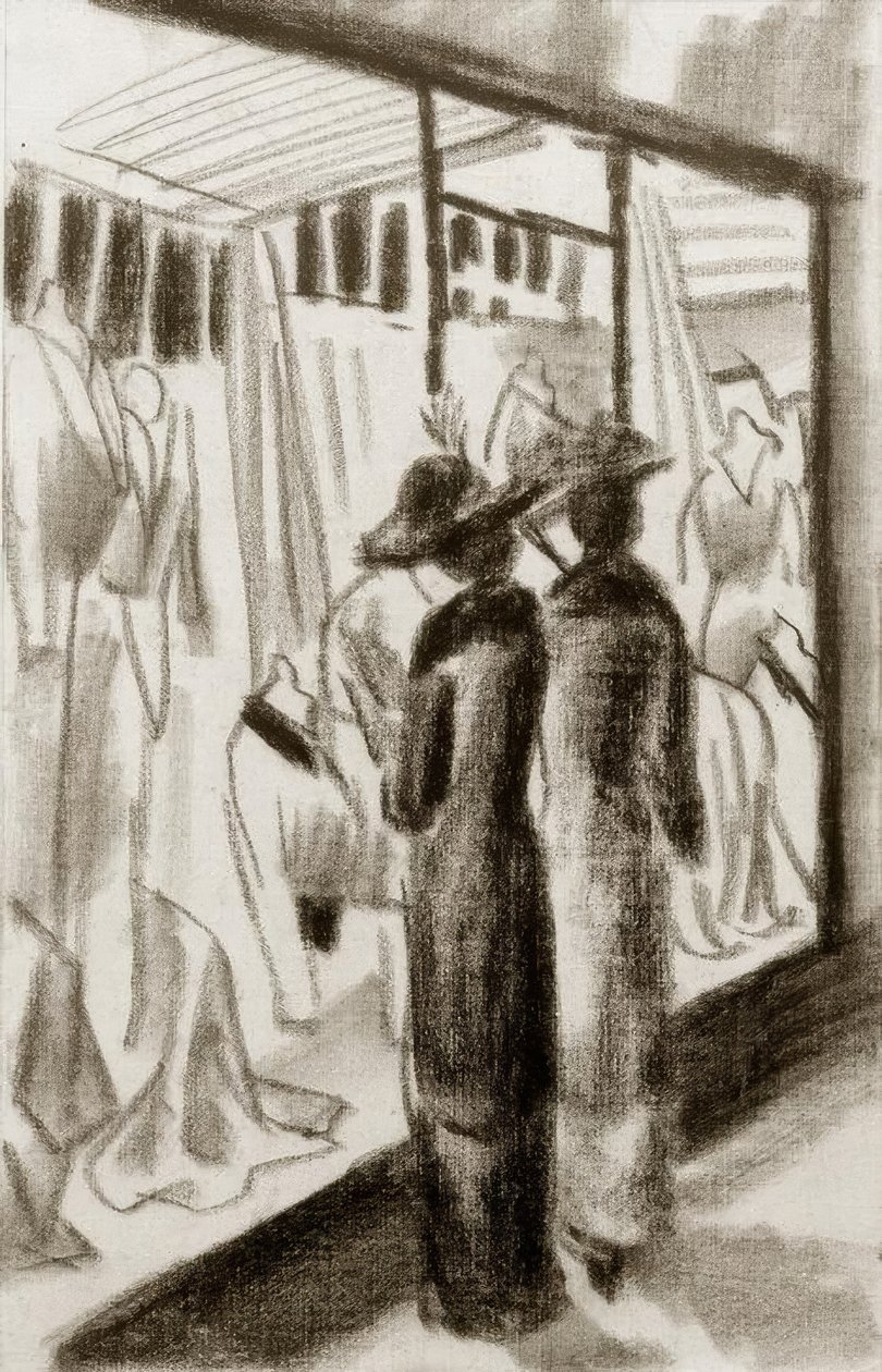 Módní obchod v pasáži od August Macke