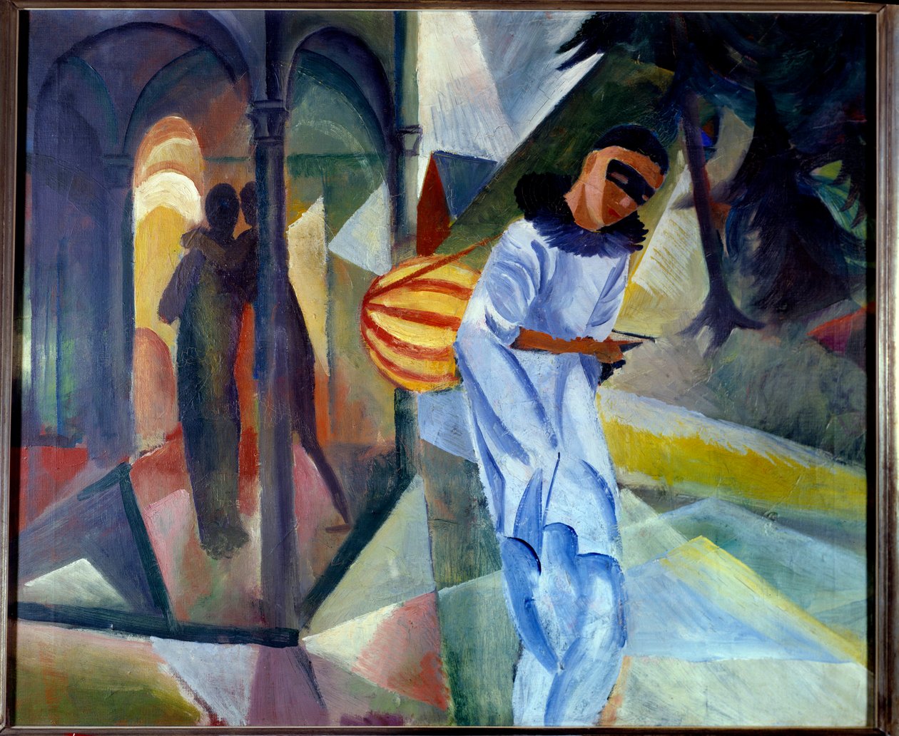 Pierrot. Obraz od Augusta Mackeho (1887-1914) od August Macke
