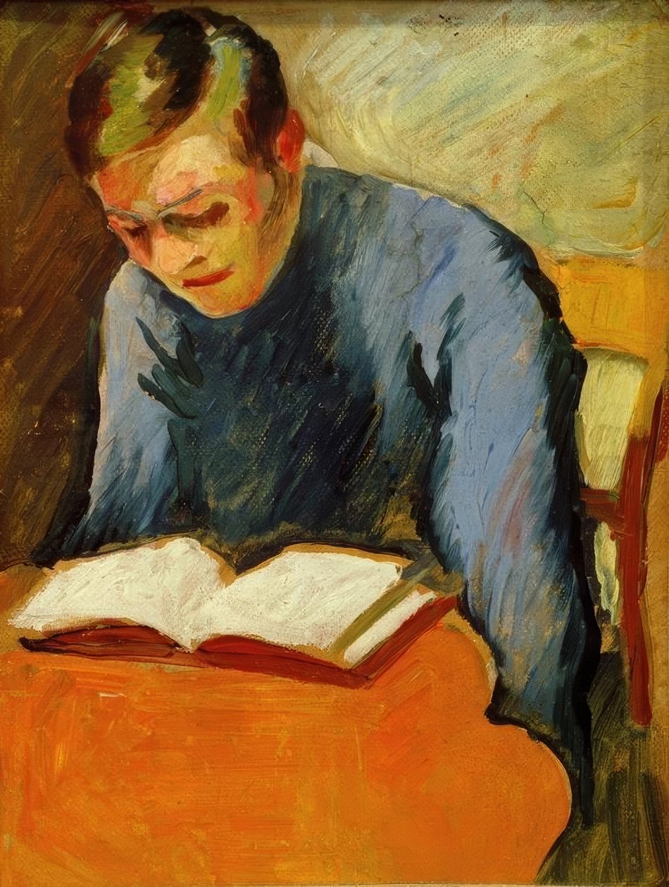 Portrét Helmutha Mackeho od August Macke