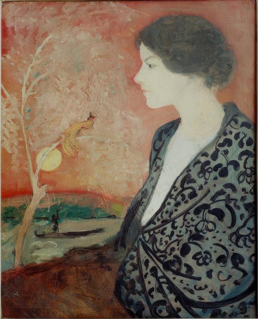 Portrétní studie Elisabeth Gerhardt od August Macke