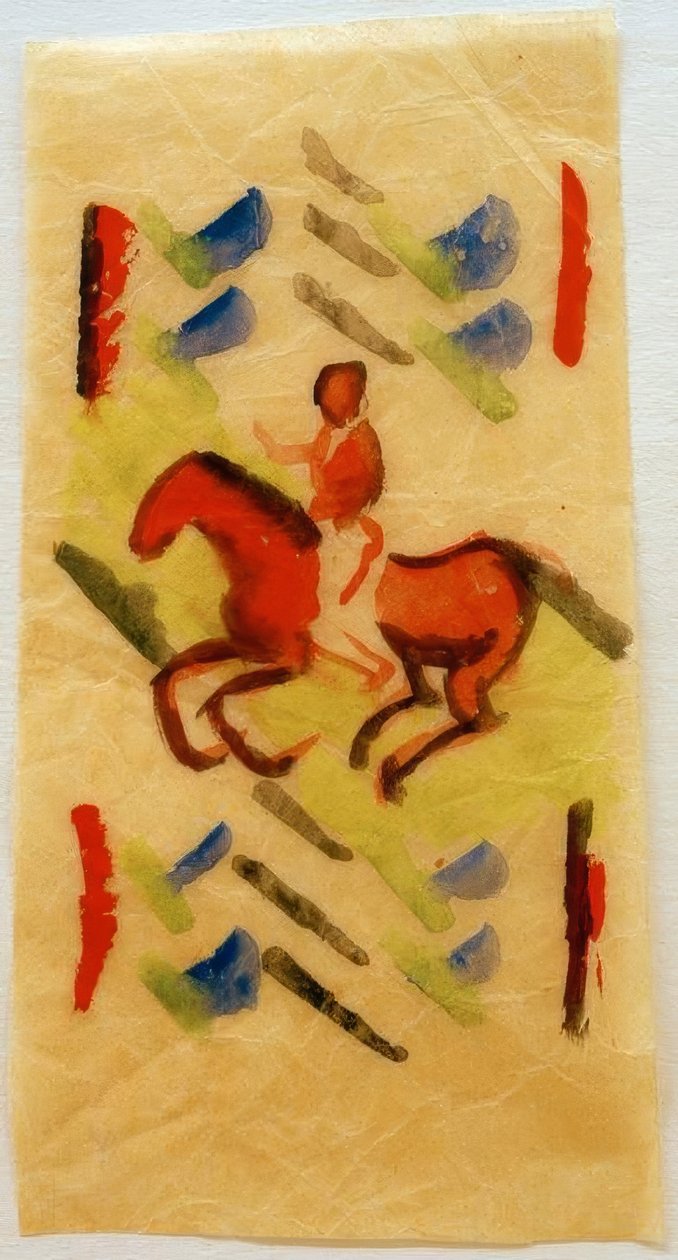 Červený jezdec od August Macke