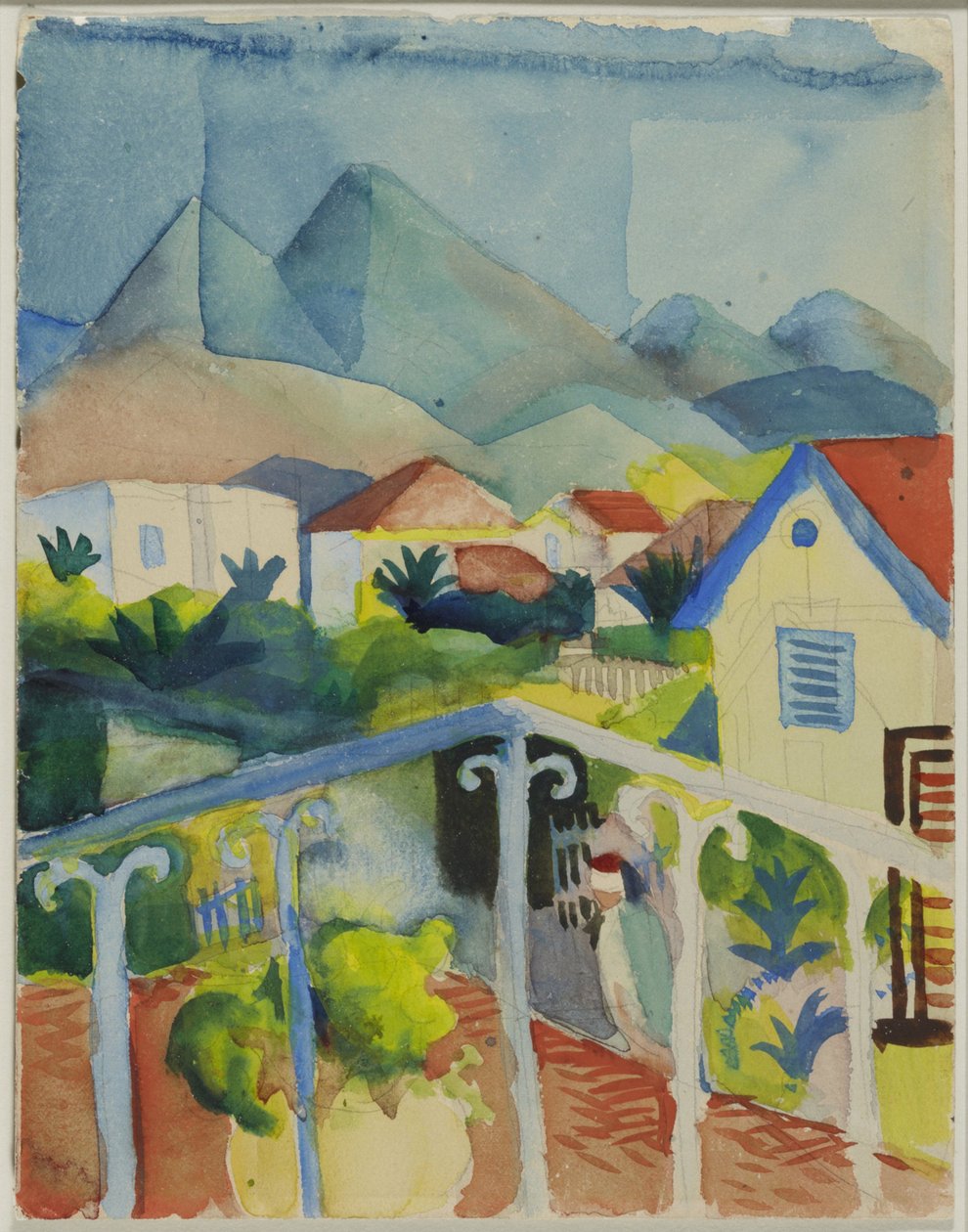 Svatý. Germain poblíž Tunisu od August Macke