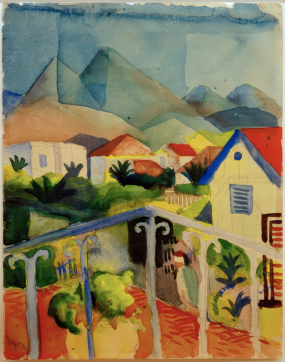 St Germain u Tunisu od August Macke