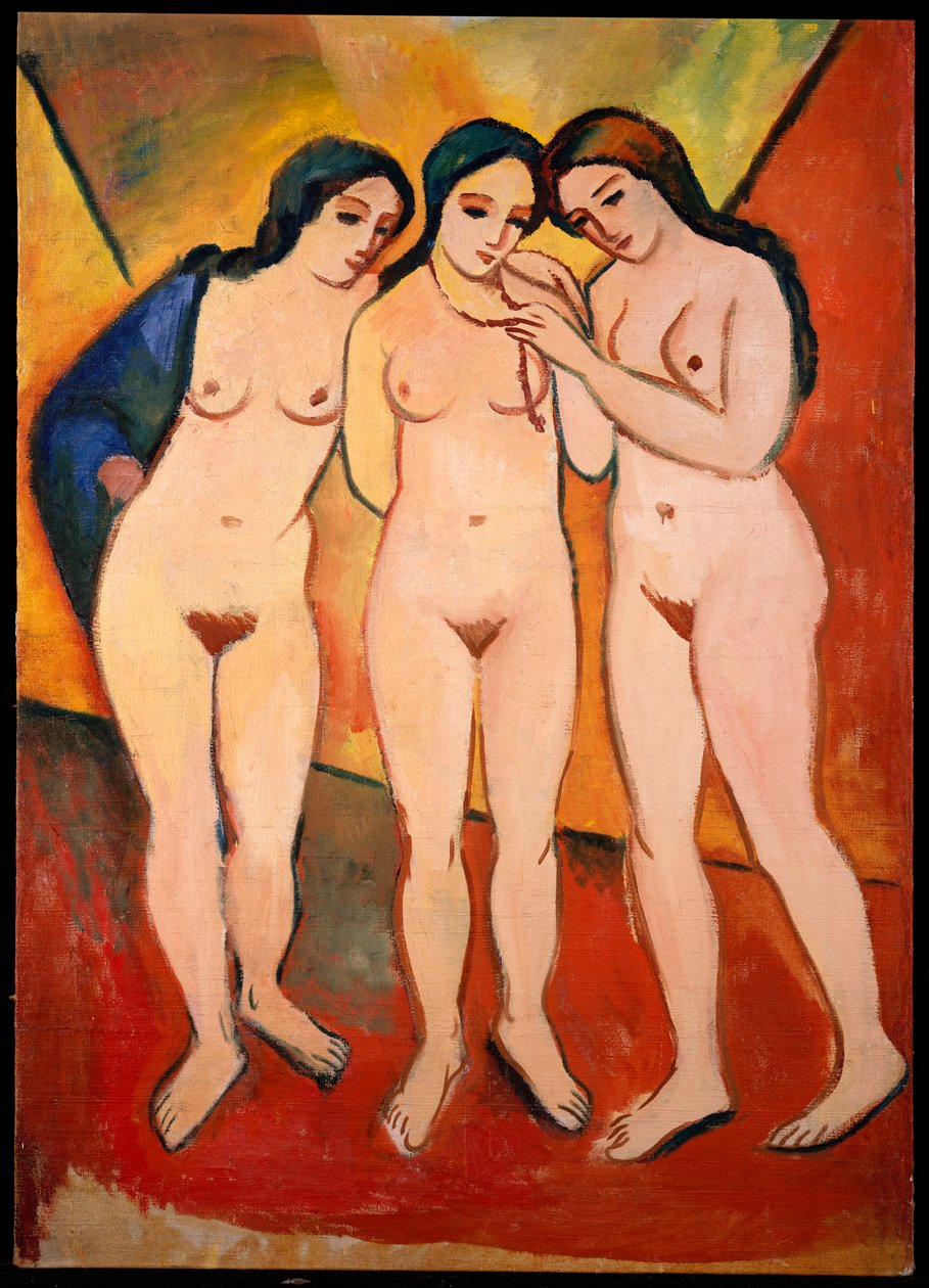 Tři nahé ženy od August Macke