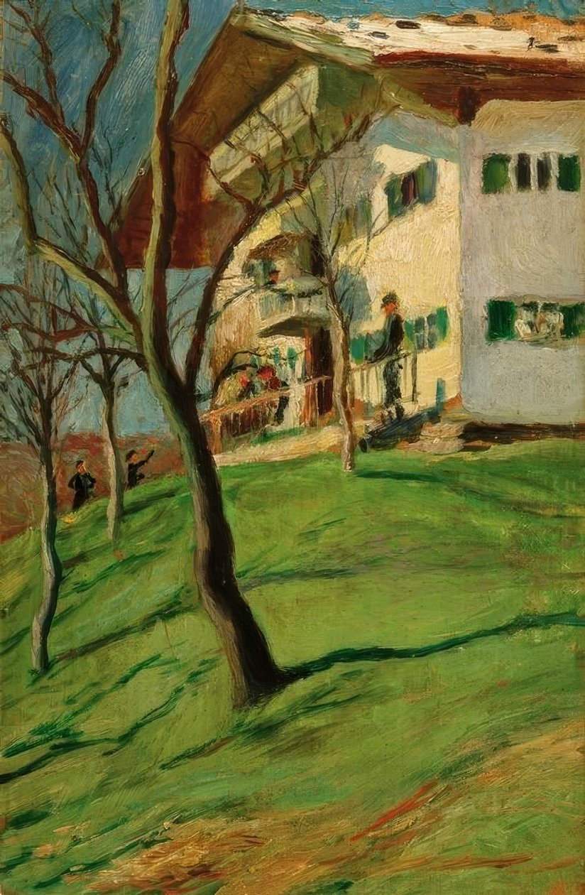 Náš malý dům v Tegernsee od August Macke