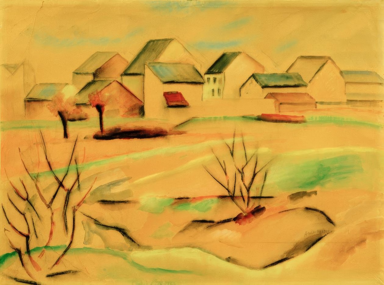 Předměstské domy od August Macke