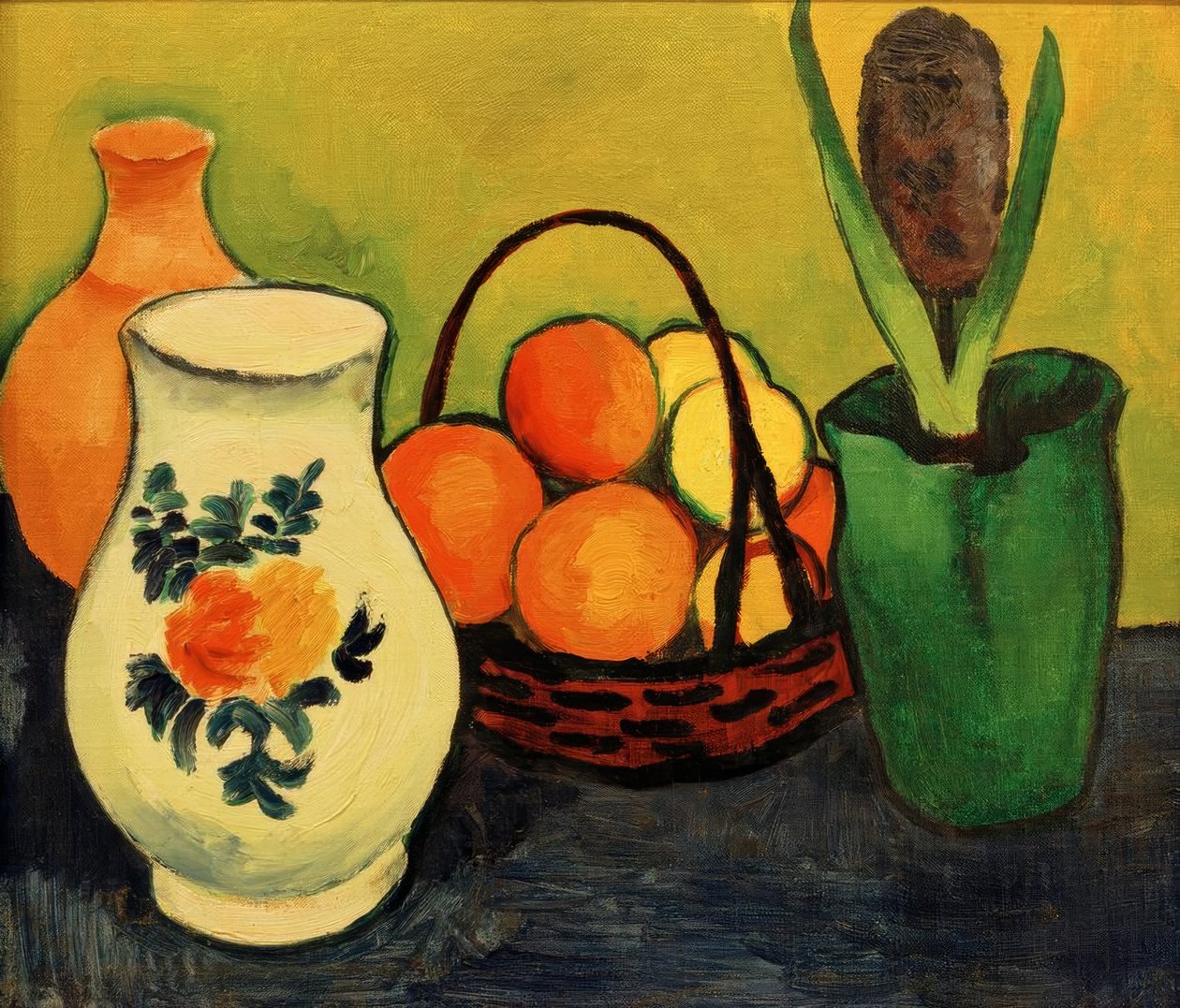 Bílý džbán s modrým ovocem od August Macke
