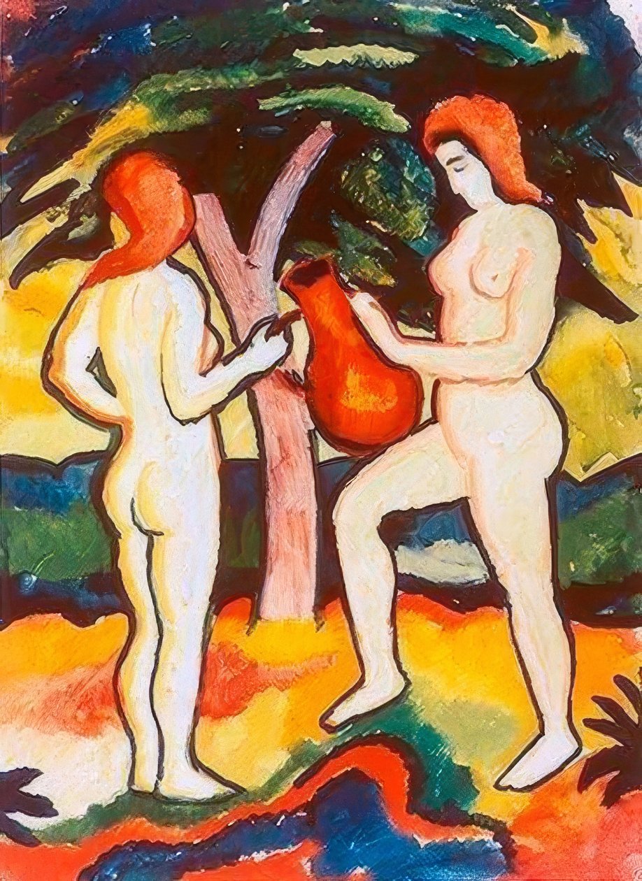 Dva pořadače s hrnkem od August Macke