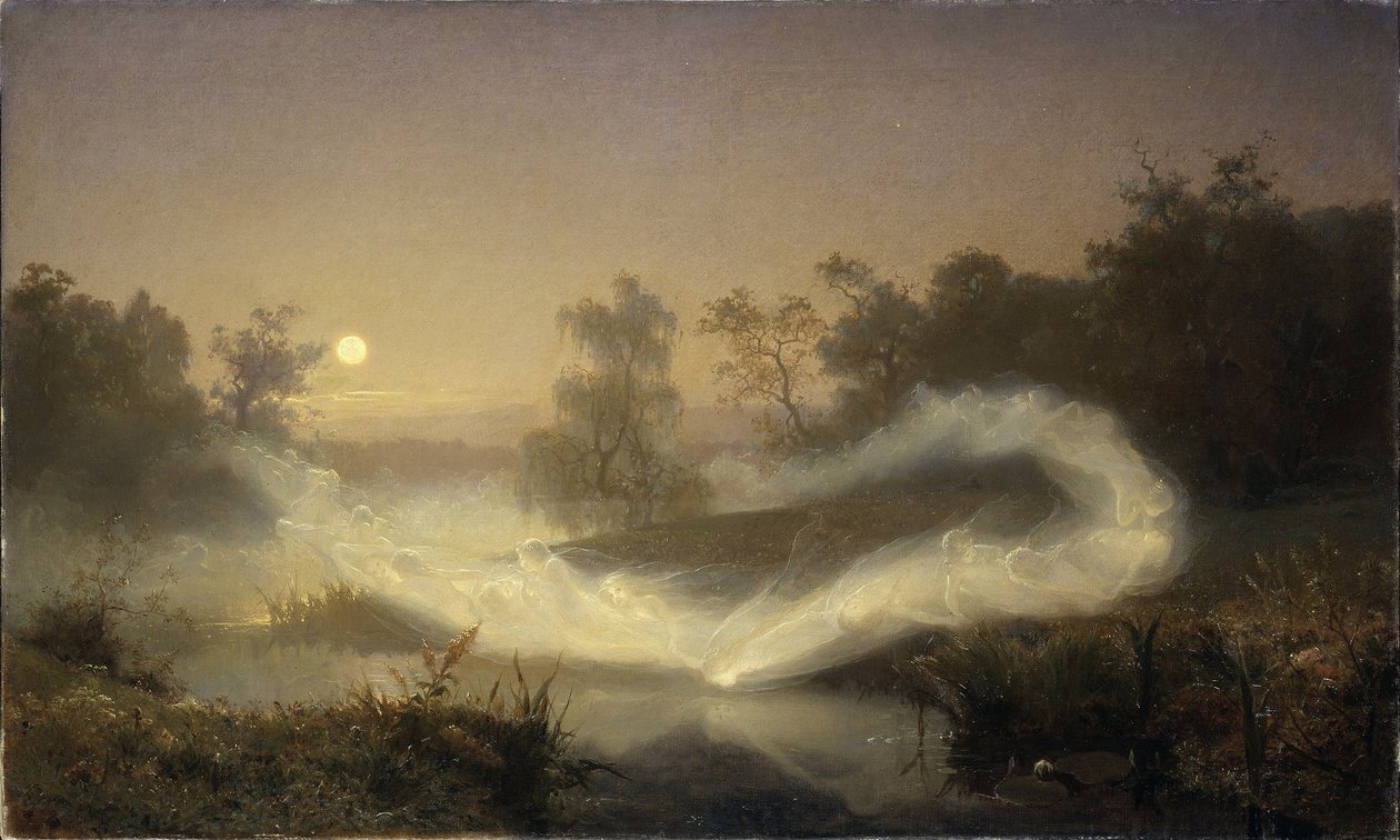Tančící elfové, 1866 od August Malmström