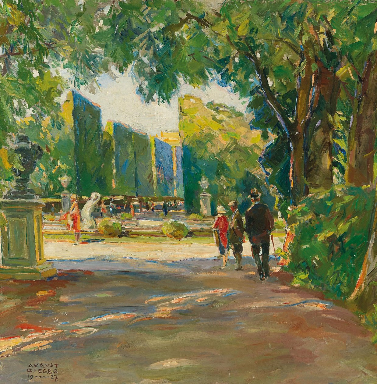 V parku zámku Schönbrunn od August Rieger