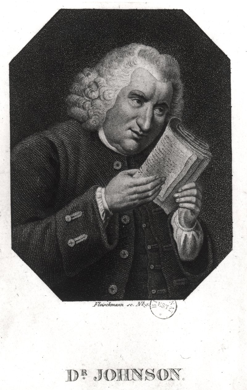 Dr. Samuel Johnson (1709–1784) od Auguste Christian Fleischmann