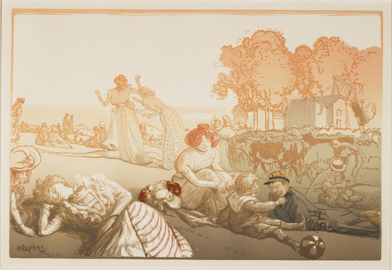 Moderní bucolic, 1901 od Auguste Louis Lepère