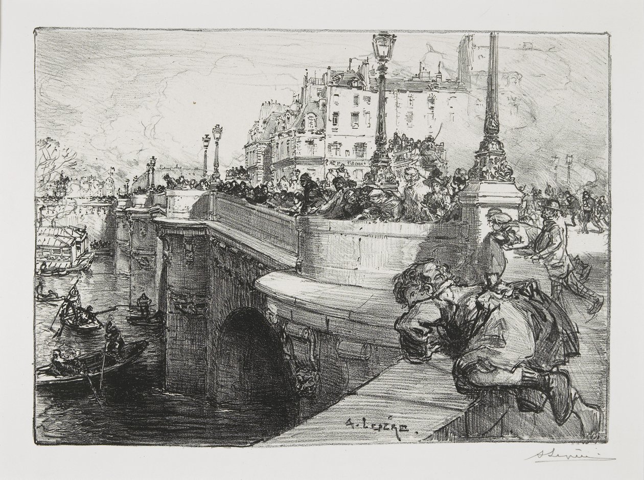 Někdo se utopil!, c. 1895 od Auguste Louis Lepère