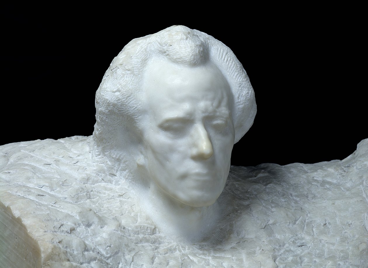 Mozart (portrét Gustava Mahlera), 1911 (mramor) od Auguste Rodin