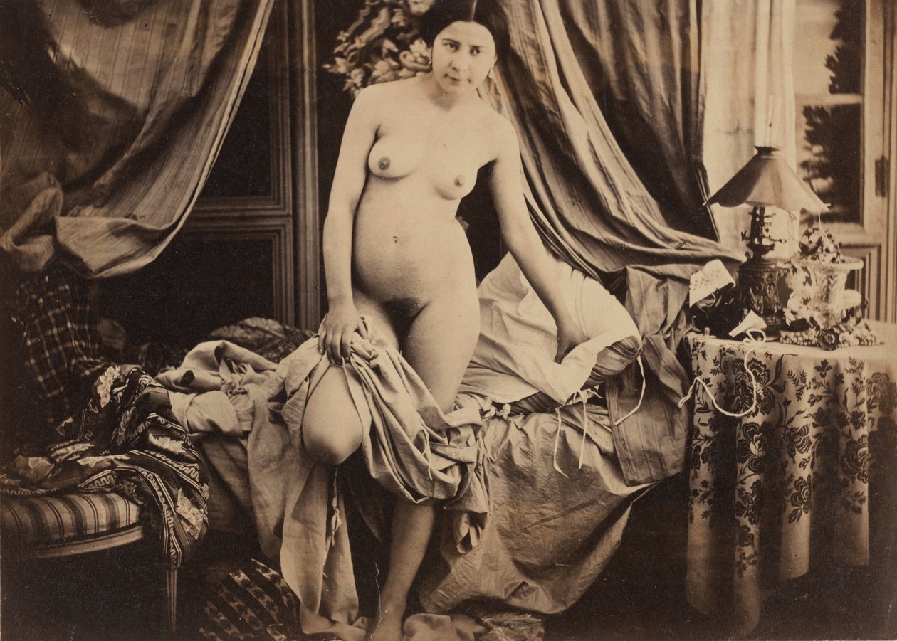 [Nahý stojící u postele], ca. 1854. od Auguste Belloc