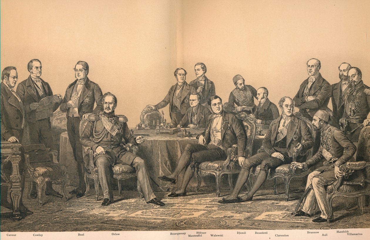 „Pařížský kongres v roce 1856“, 1907 od Auguste Blanchard