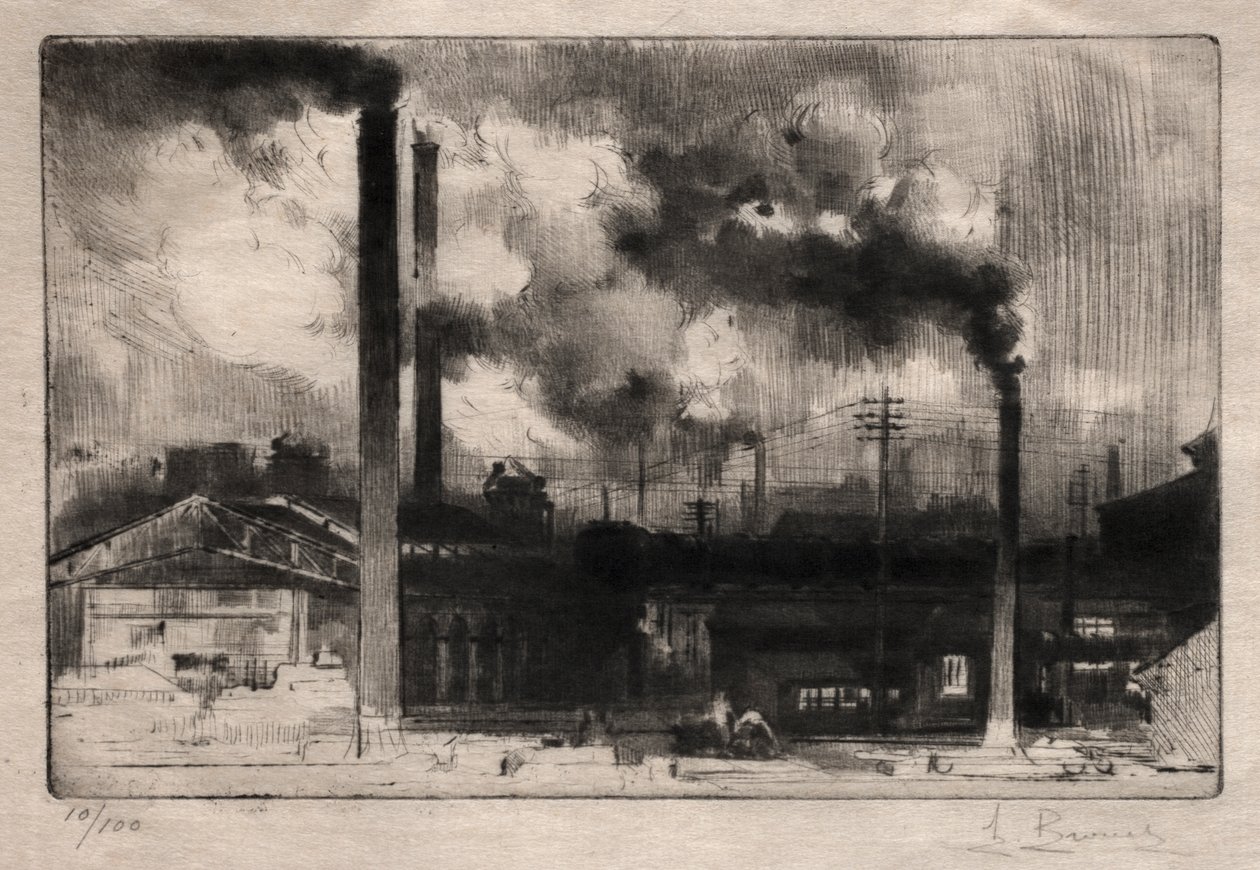 V Creusot Works: The Smokestacks od Auguste Brouet