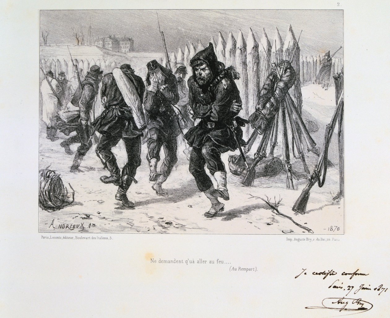 Obléhání Paříže, francouzsko-pruská válka, 1870 1871. od Auguste Bry
