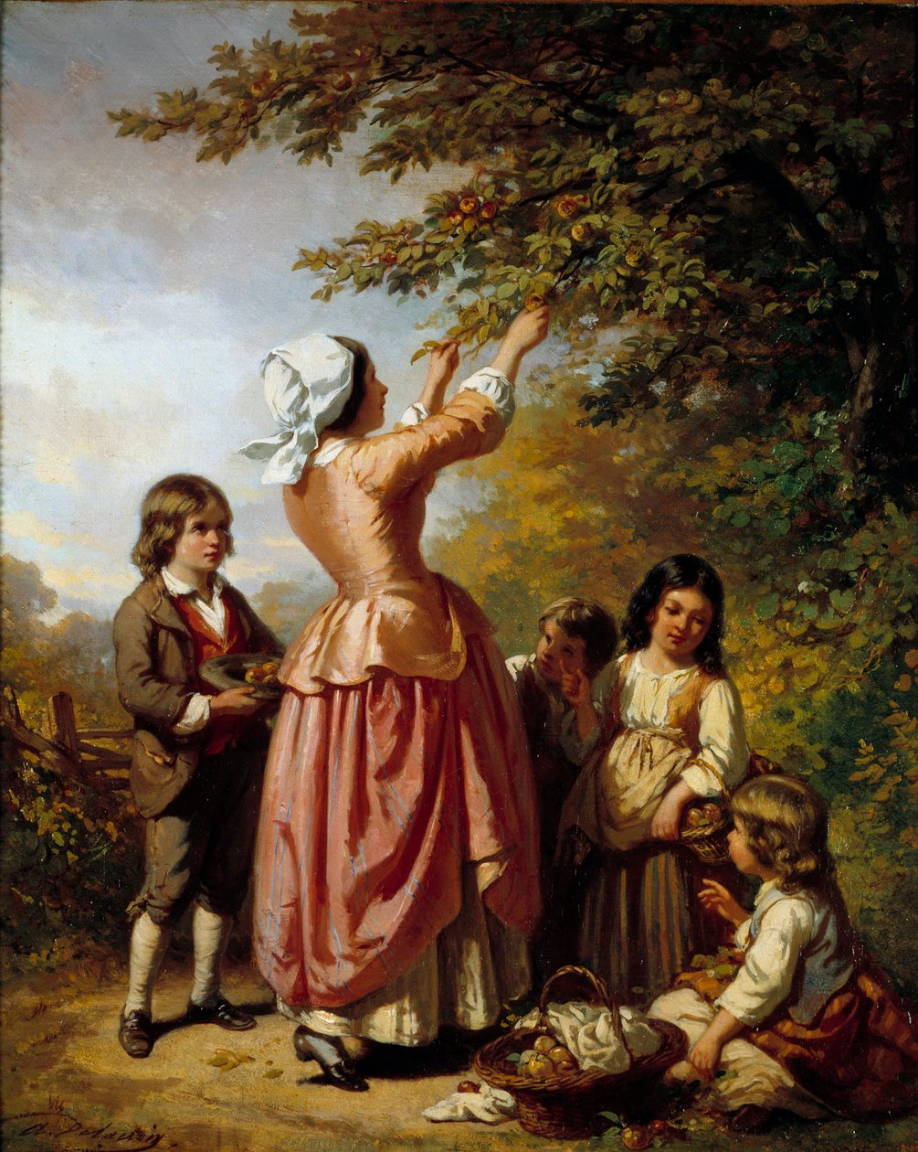 Vybírání. Obraz Auguste Delacroix (1809-1868) od Auguste Delacroix