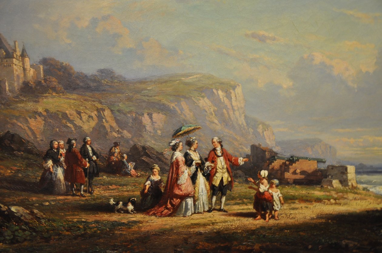 Promenade sur la grève, detail od Auguste Delacroix