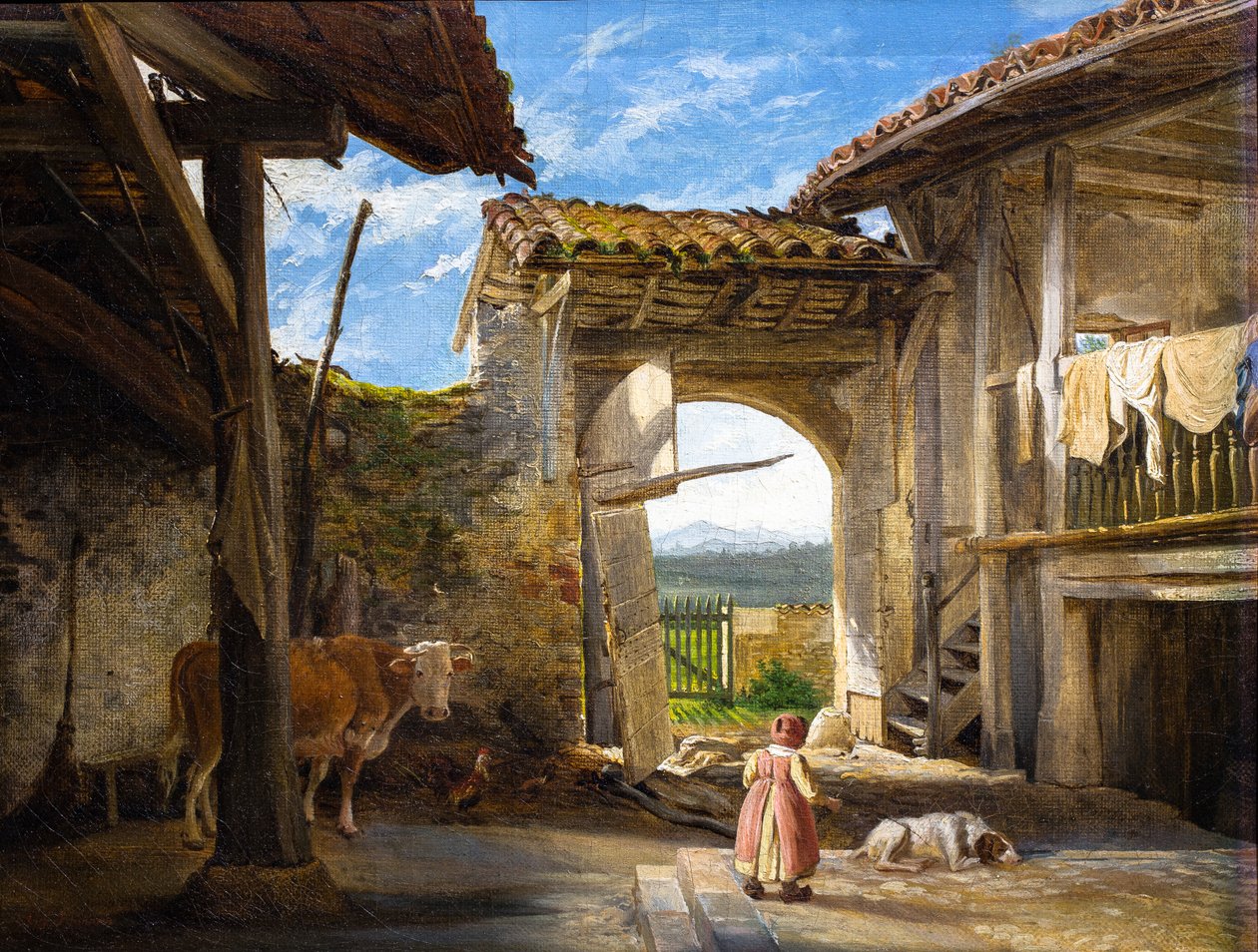Hospodářský dvůr od Auguste Flandrin