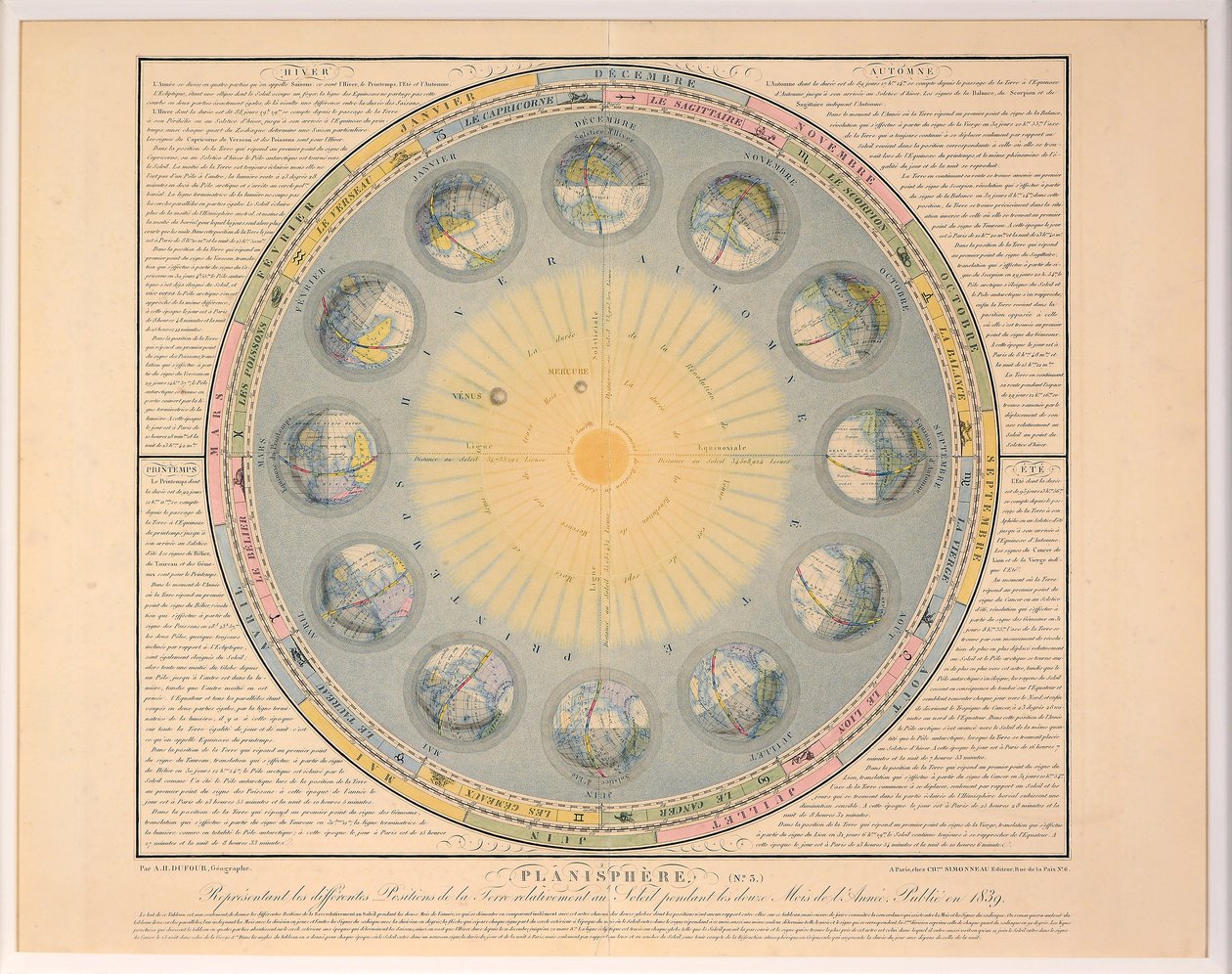 Planisphere no. 3, hospoda. 1839. od Auguste Henri Dufour