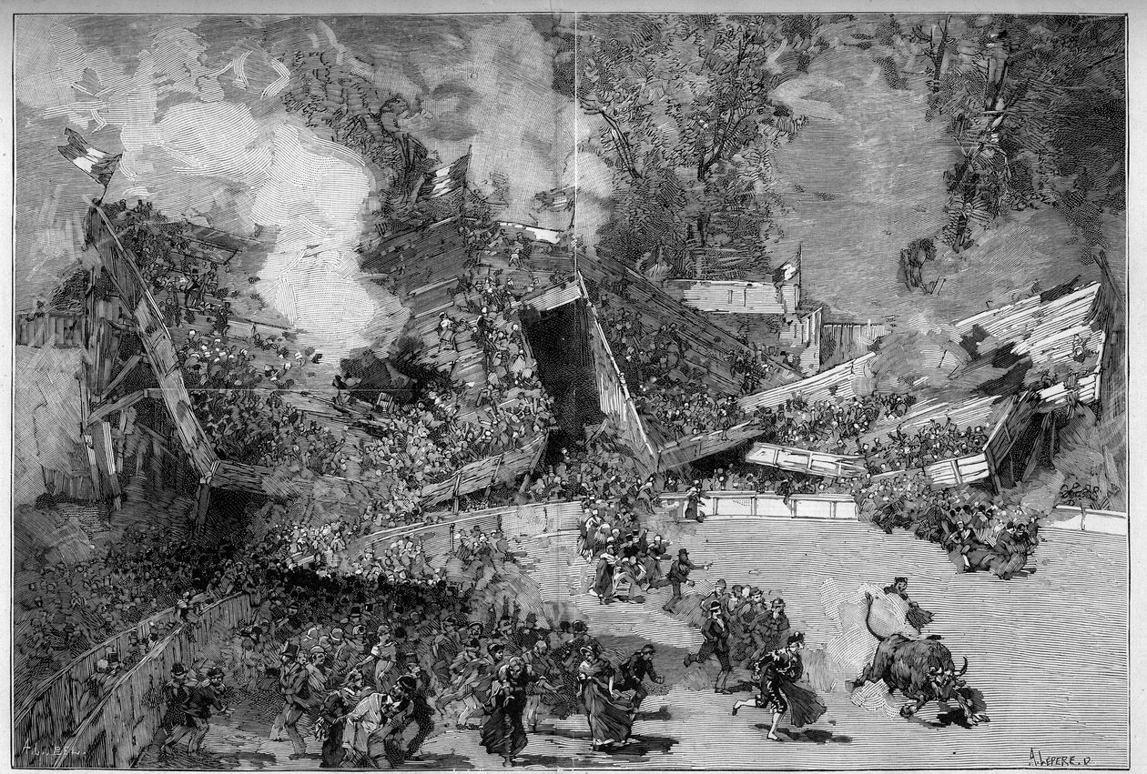 Katastrofa v arenes du Prado, Marseille od Auguste Lepere